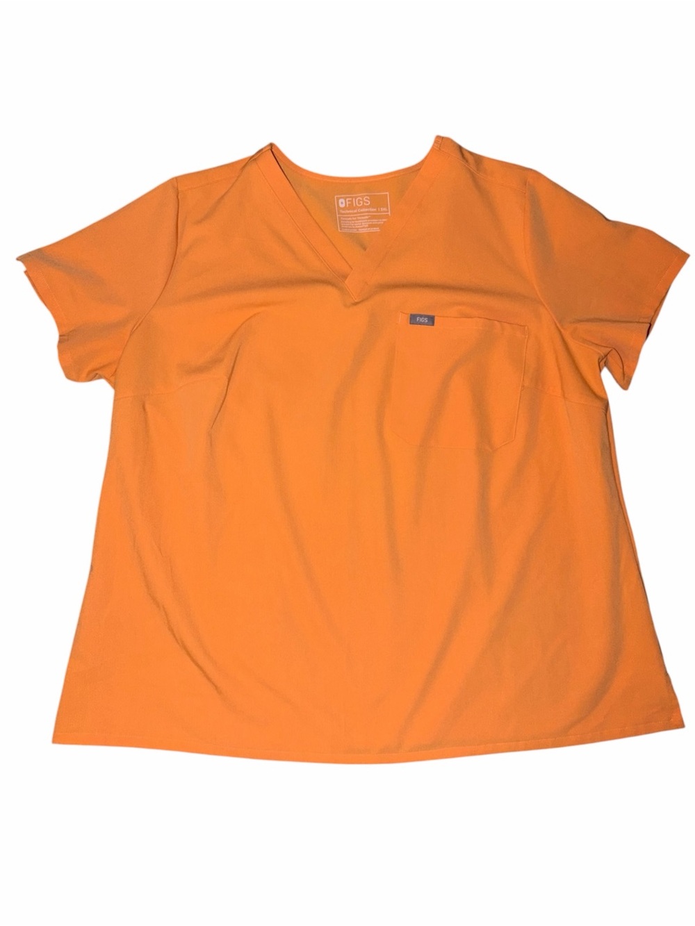 EUC Figs Catarina One Pocket Scrub Top Shaka Orange 3X 3XL 5754